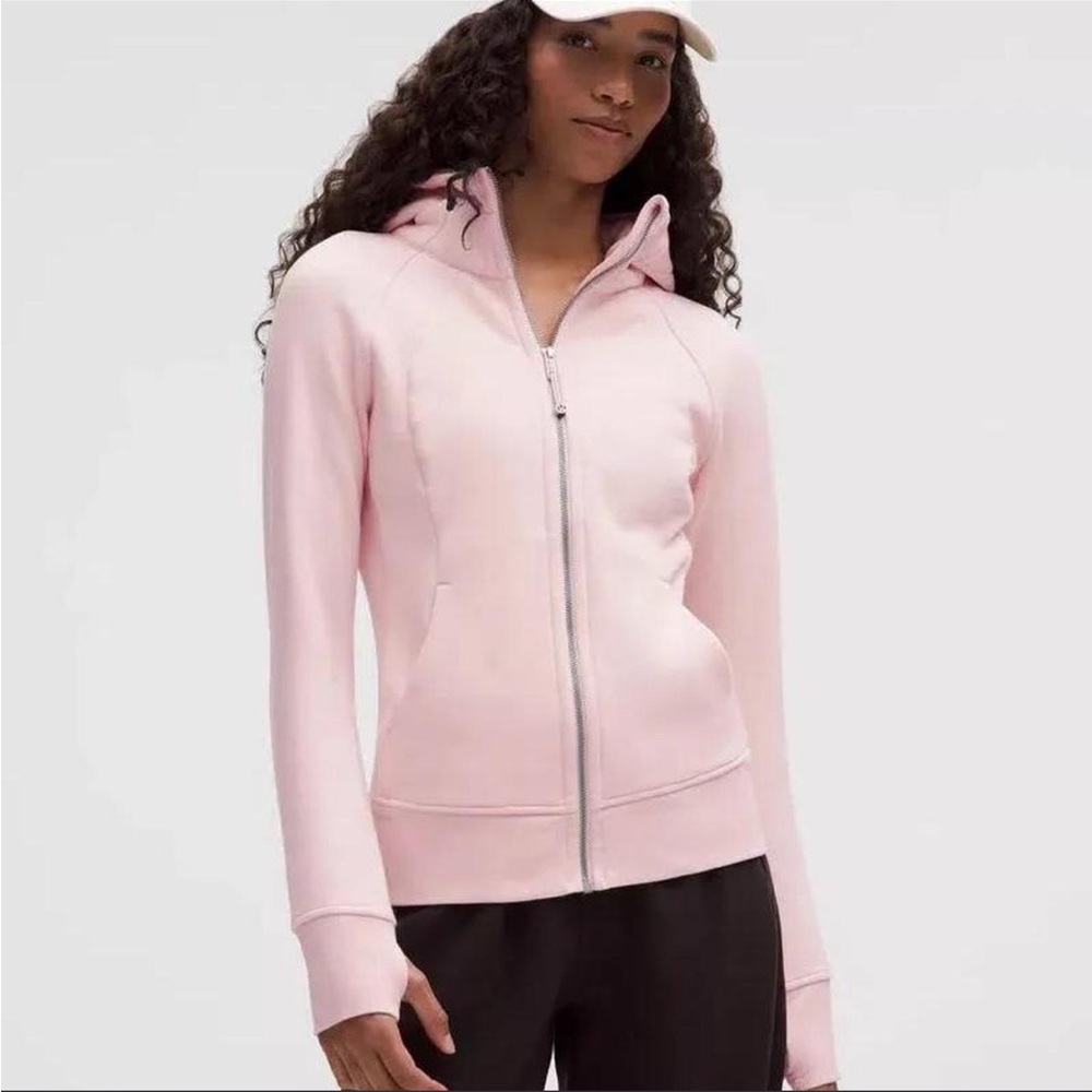 Lululemon Scuba Full-Zip Hoodie Light Pink Size 10 NWT